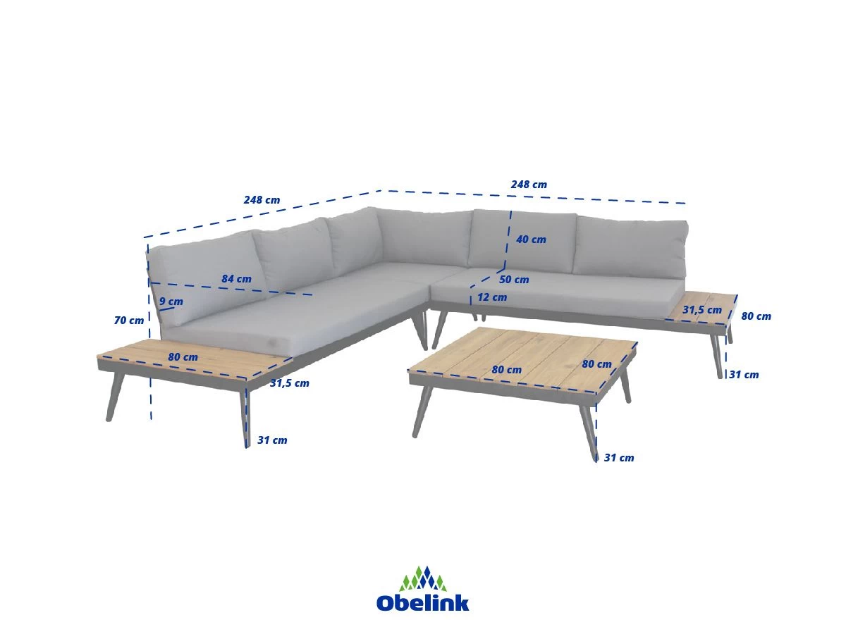 Outdoor Feelings Monza Loungeset 4 Outdoor Feelings Monza Loungeset - Afbeelding 2