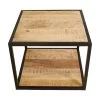 Merkloos Jack 50x50x40 Bijzettafel -Buitentuin bijzettafel jack hout metaal 1 ecommerce