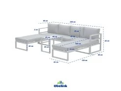 Outdoor Feelings Nantes Loungeset -Buitentuin nantes afmetingen ecommerce 821d