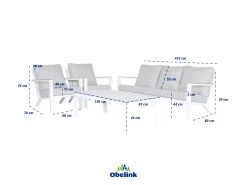 Outdoor Feelings Polaris Wit Loungeset -Buitentuin polaris wit afmetingen ecommerce 2490